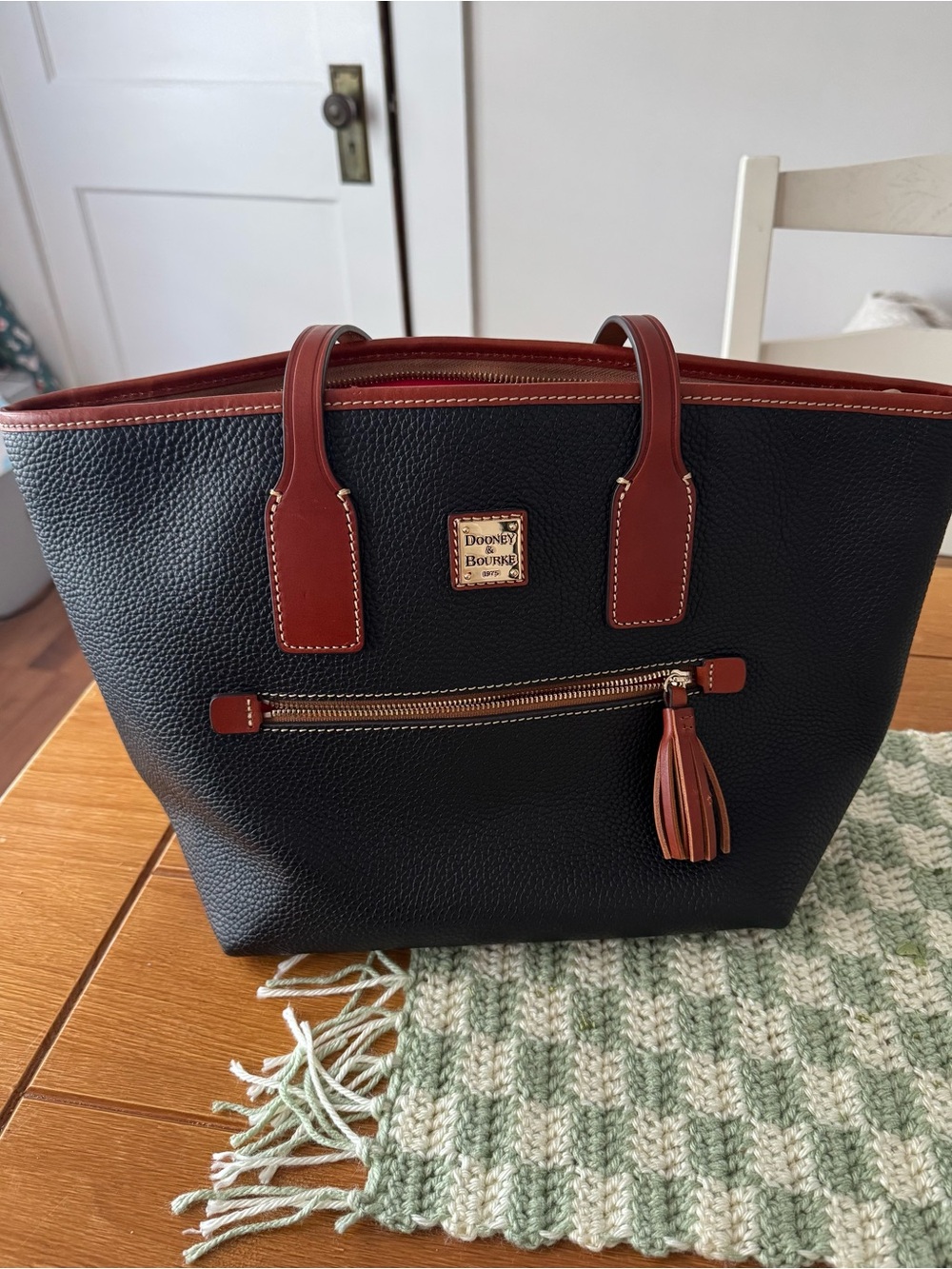 Dooney and Bourke Black Pebble Small Tote
